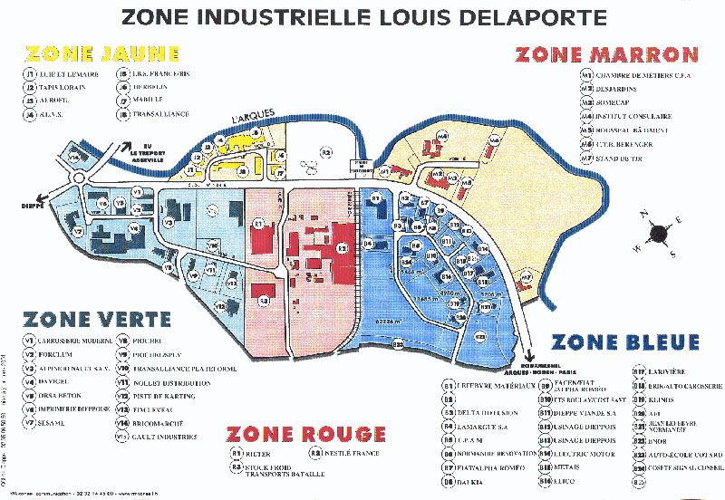 Plan de la zone industrielle Louis Delaporte 